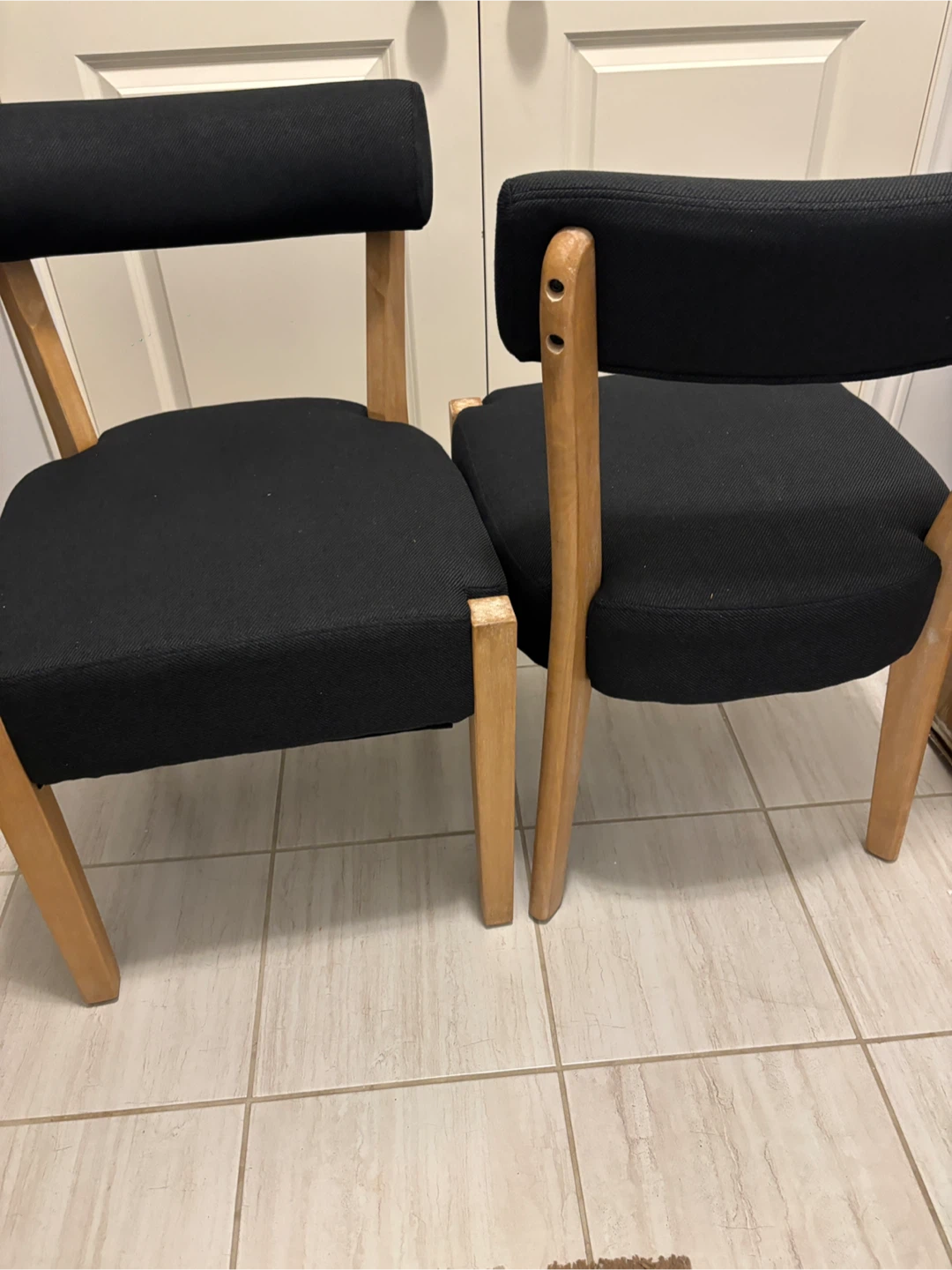 Set of Two black Mid-Century Style Dining Chairs - photo 4