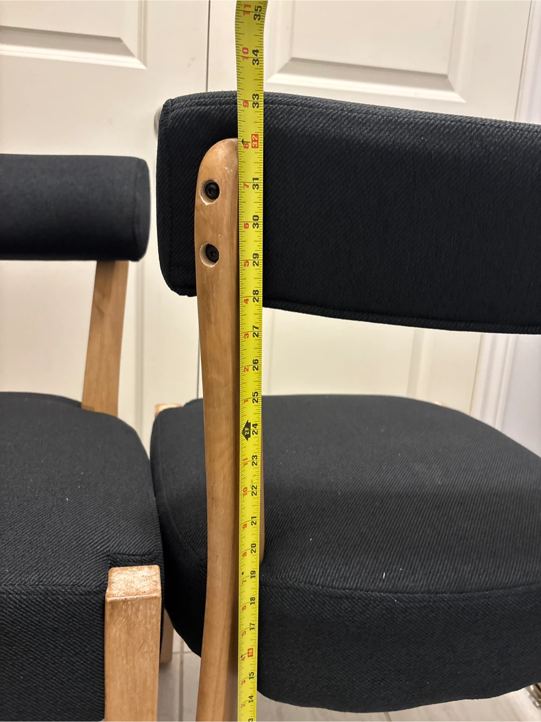 Set of Two black Mid-Century Style Dining Chairs - photo 5