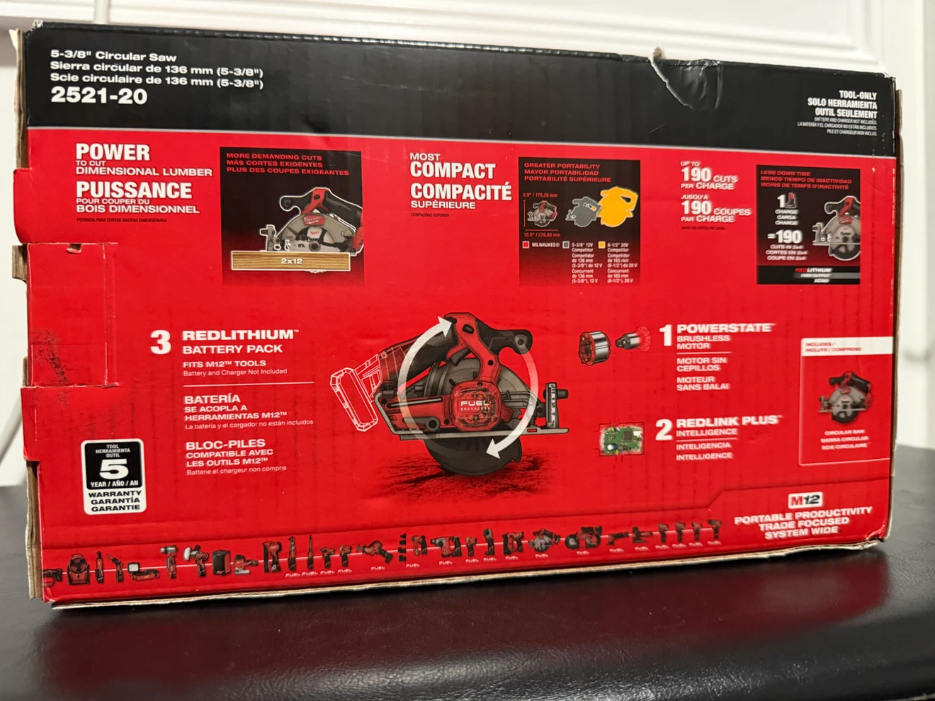 Milwaukee M12 FUEL 5-3/8" Circular Saw 2521-20 - photo 2