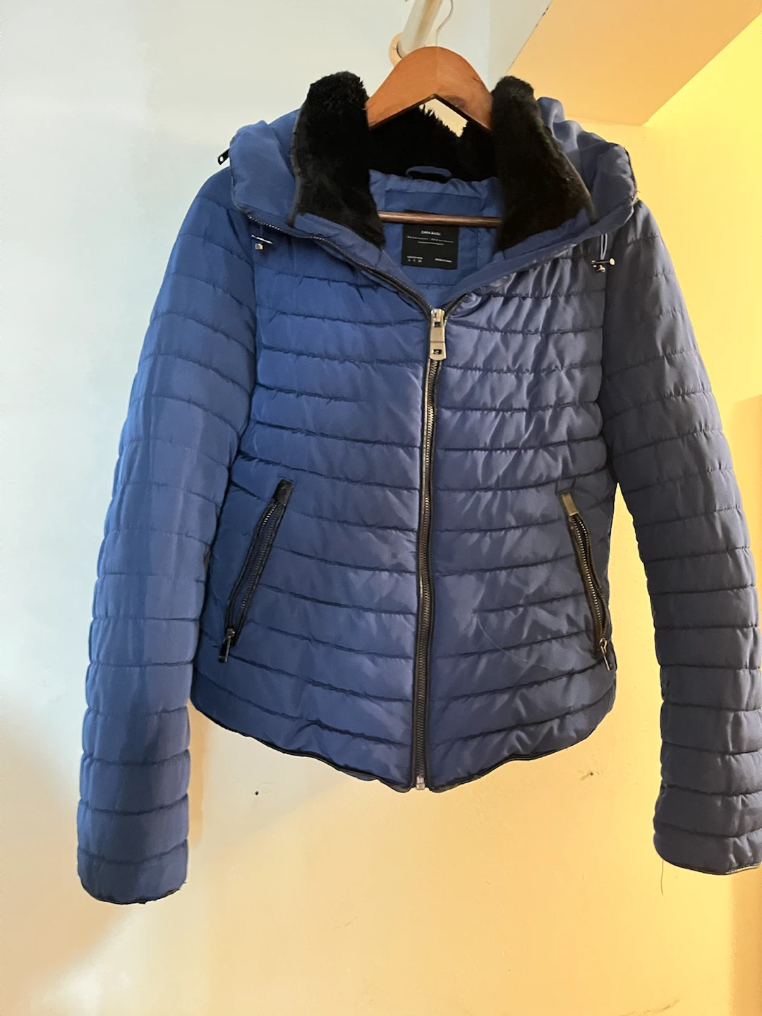 Zara Basic - Blue Puffer Jacket - photo 4