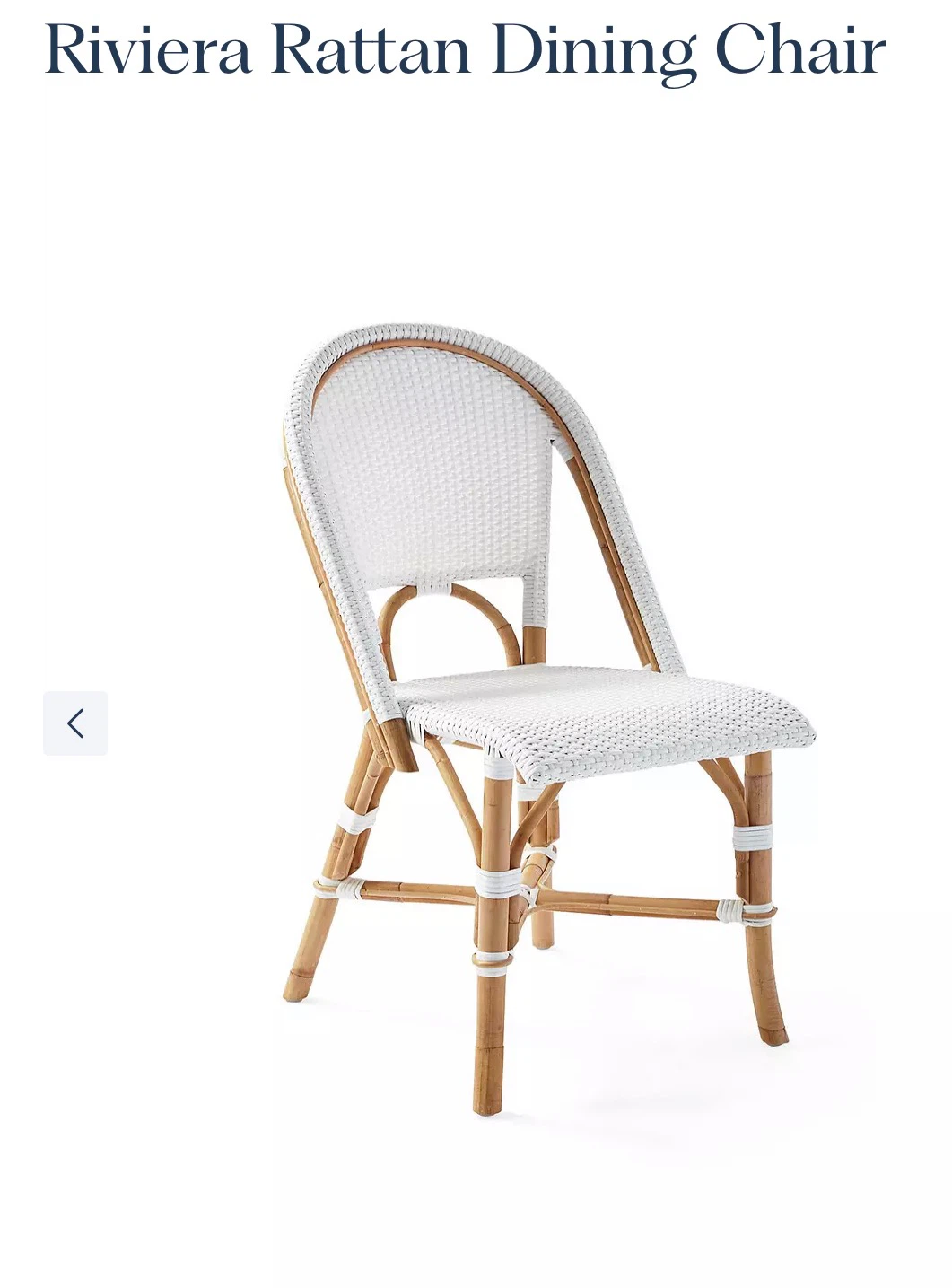 Serena & Lily Riviera Rattan Dining Chair - photo 2