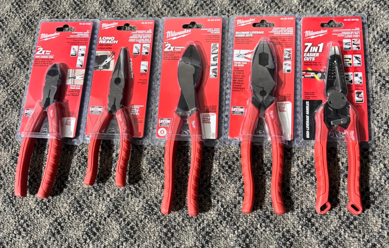 Milwaukee Pliers Set - 5 Piece Tool Collection