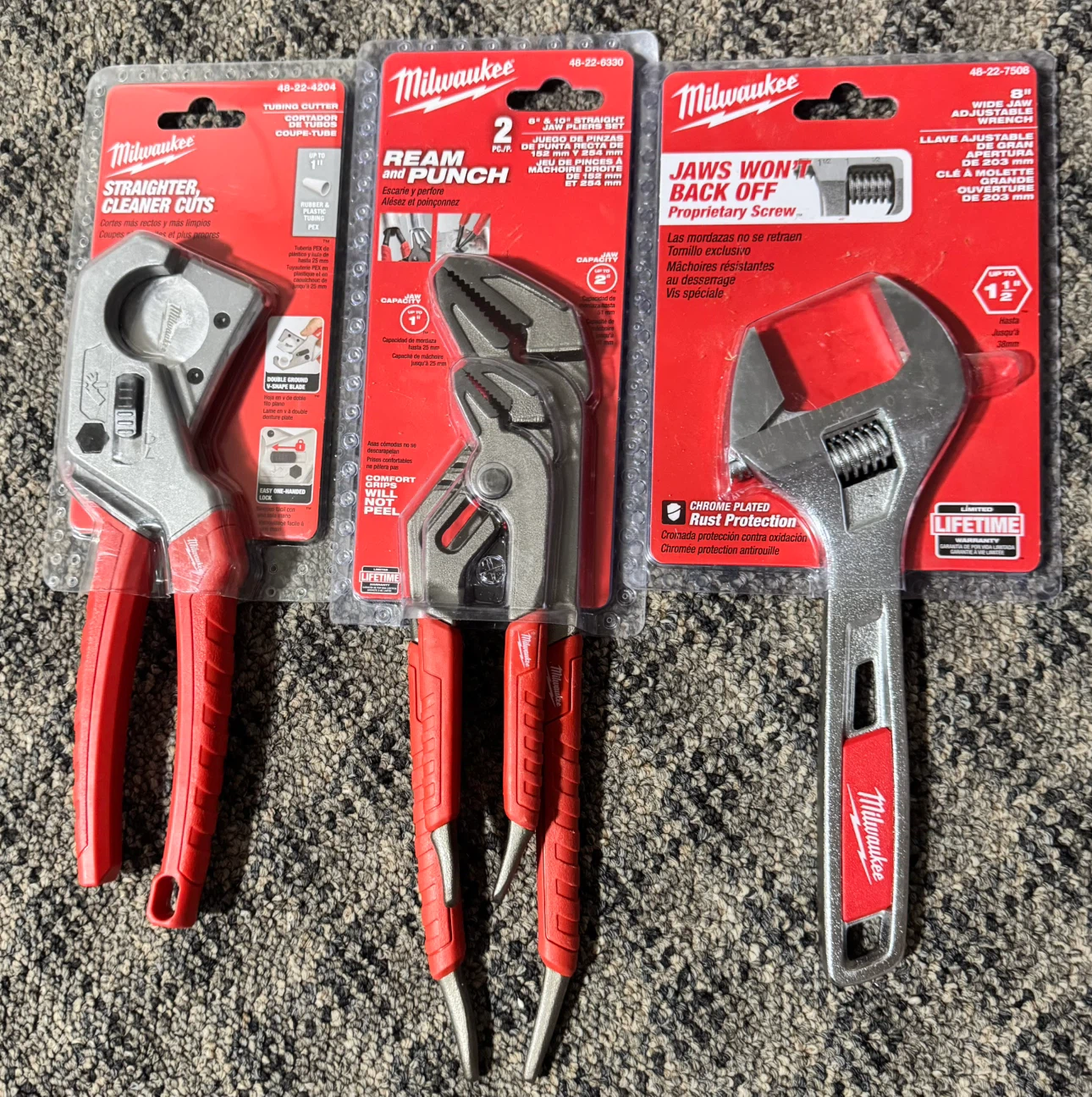 Milwaukee Tool Set Tubing Cutter Pliers and Wrench