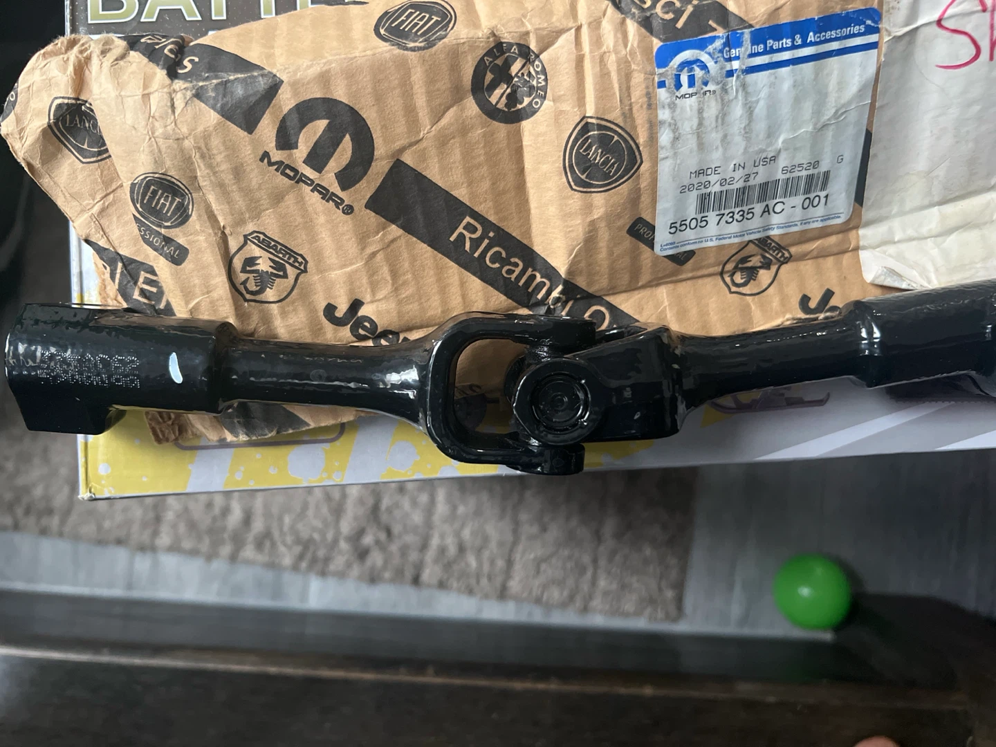 Mopar Steering Column Intermediate Shaft 55057335AC - photo 2
