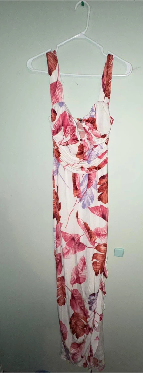 Fashion Nova Leaf Print Maxi Dress - photo 3