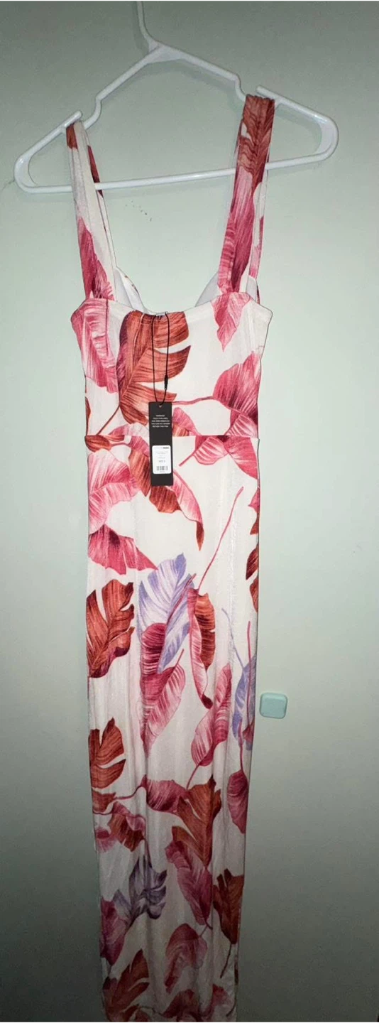 Fashion Nova Leaf Print Maxi Dress - photo 4