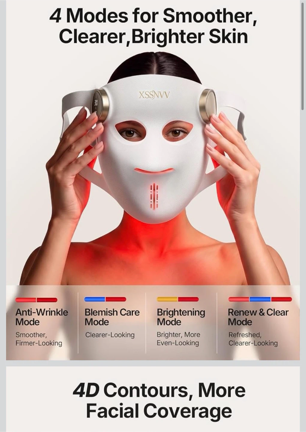 XSSNVV LED Light Therapy Mask - photo 4
