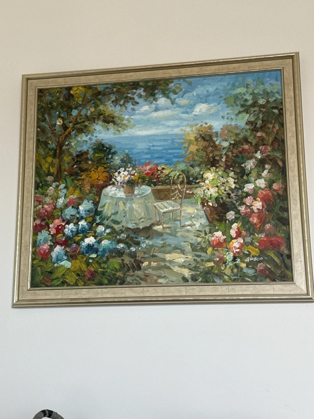 Z. Greco Floral Garden Oil Painting