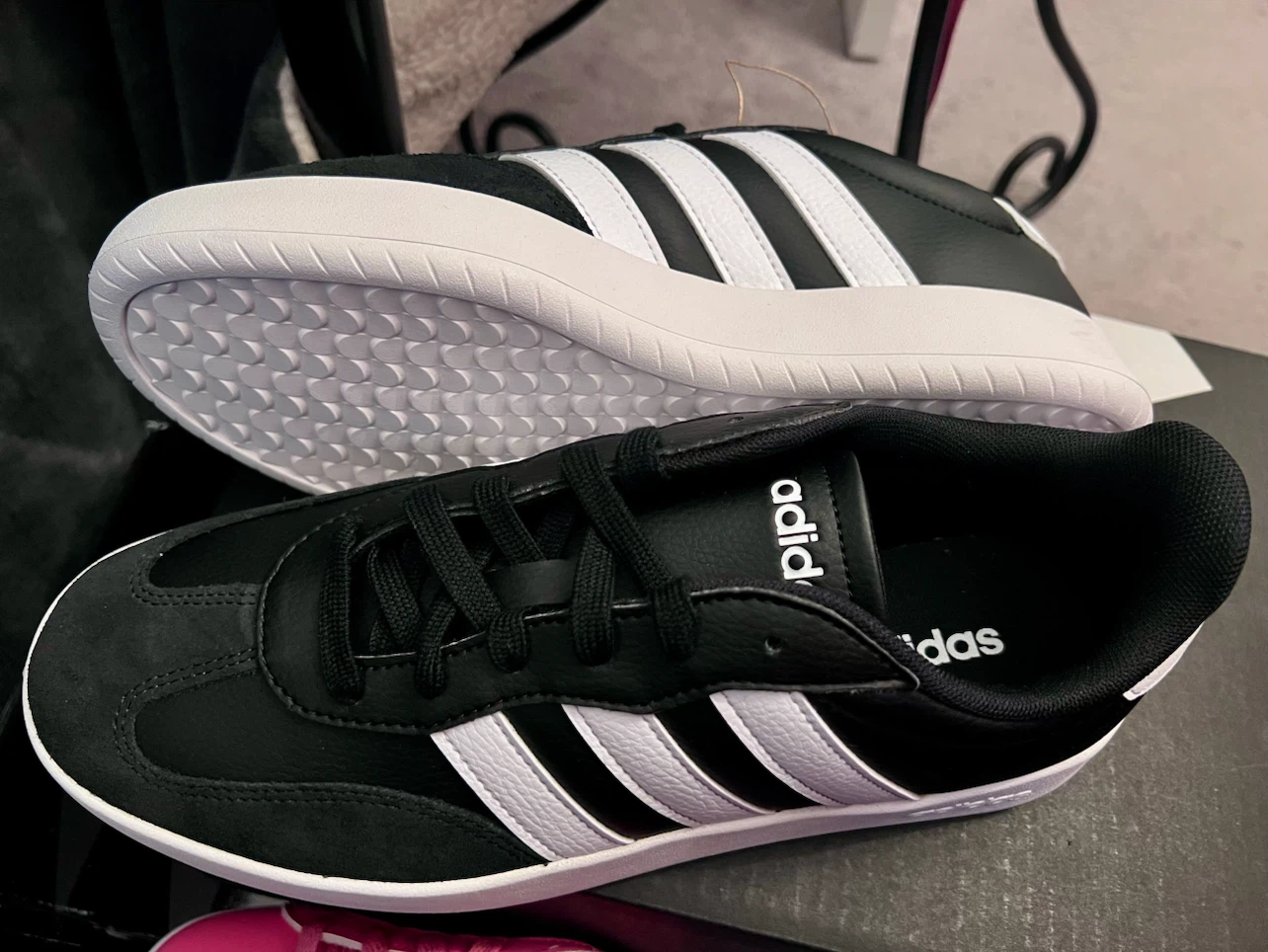 BRAND NEW - Adidas Black and White Sneakers