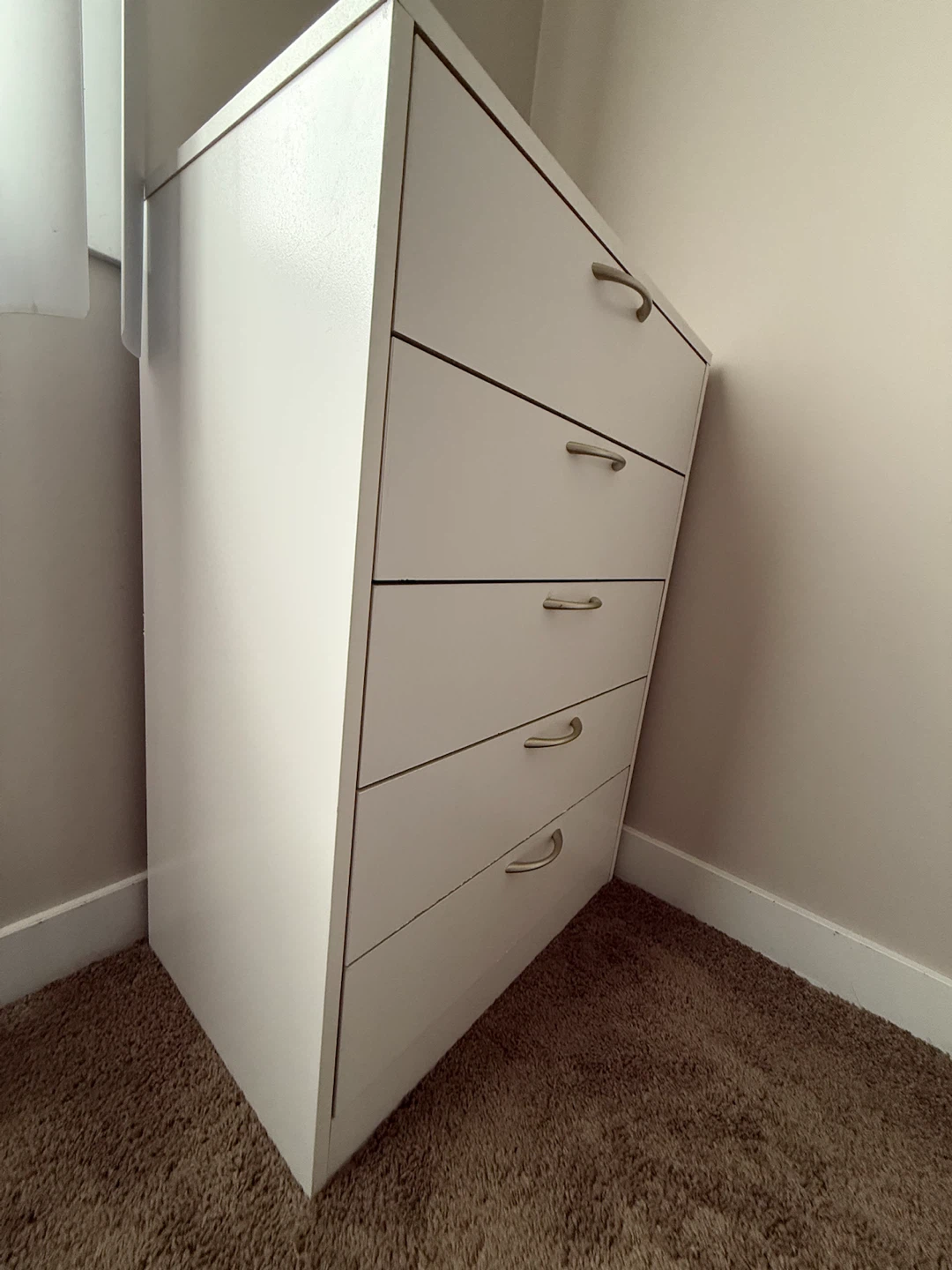 White 5-Drawer Chest - photo 2