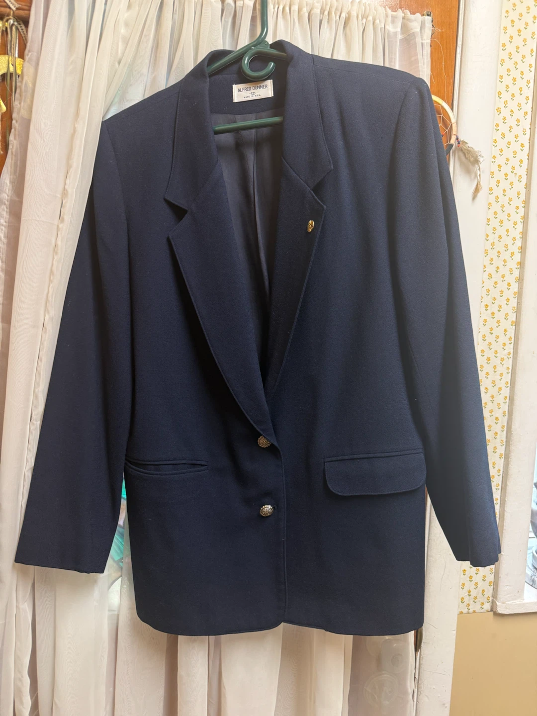 Alfred Dunner Navy Wool Blazer