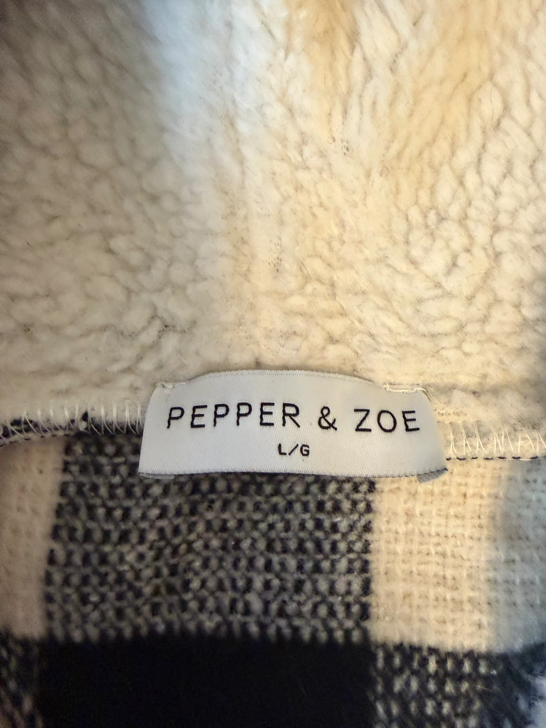 Pepper & Zoe Plaid Hooded Jacket Large Women - photo 2