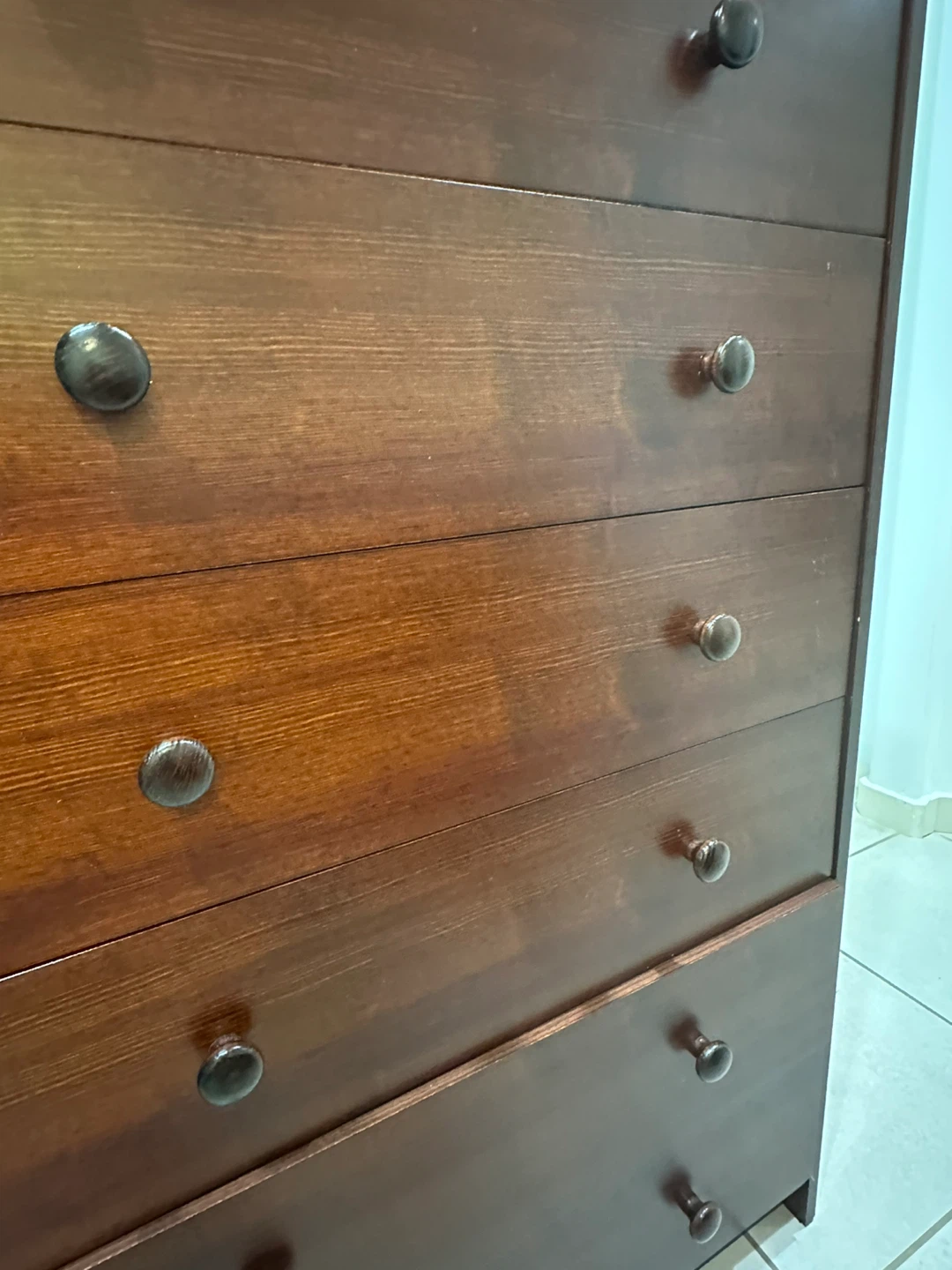 Dark Brown 6 Drawer Dresser - photo 2