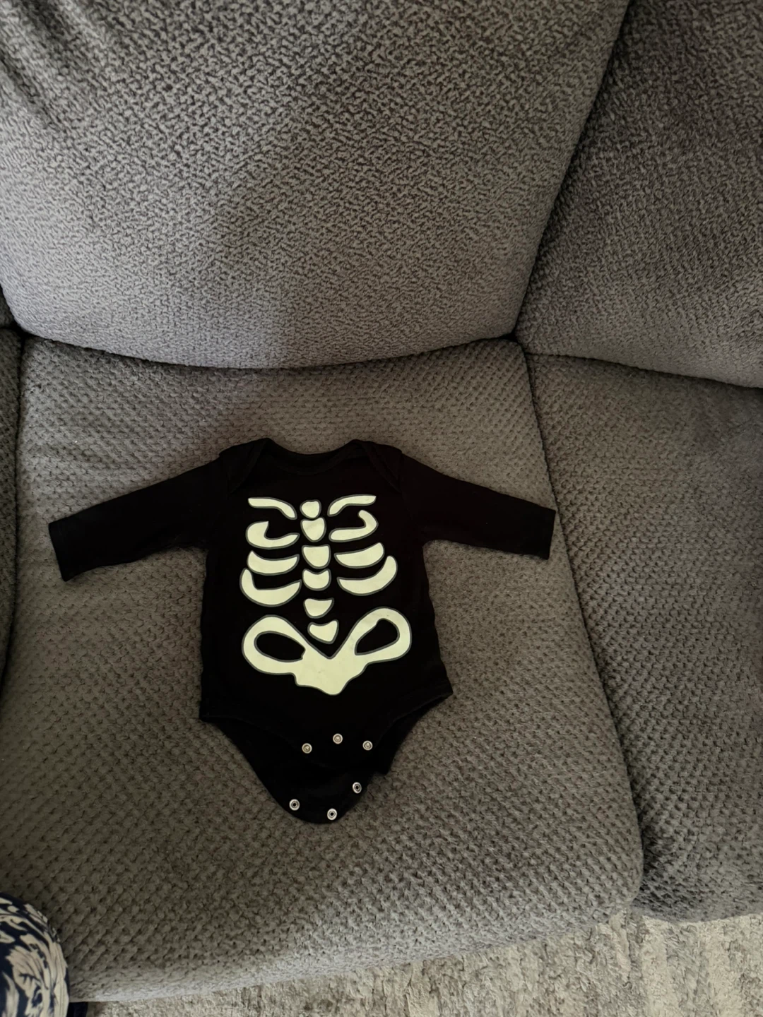 Baby Skeleton Long Sleeve Bodysuit, 3-6M - photo 2