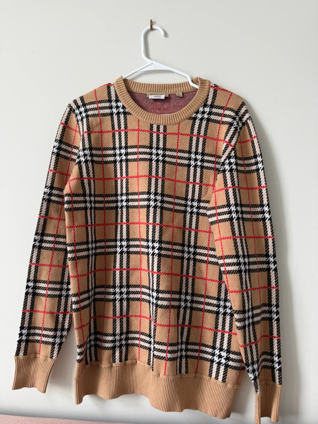 Burberry Check Crewneck Sweater
