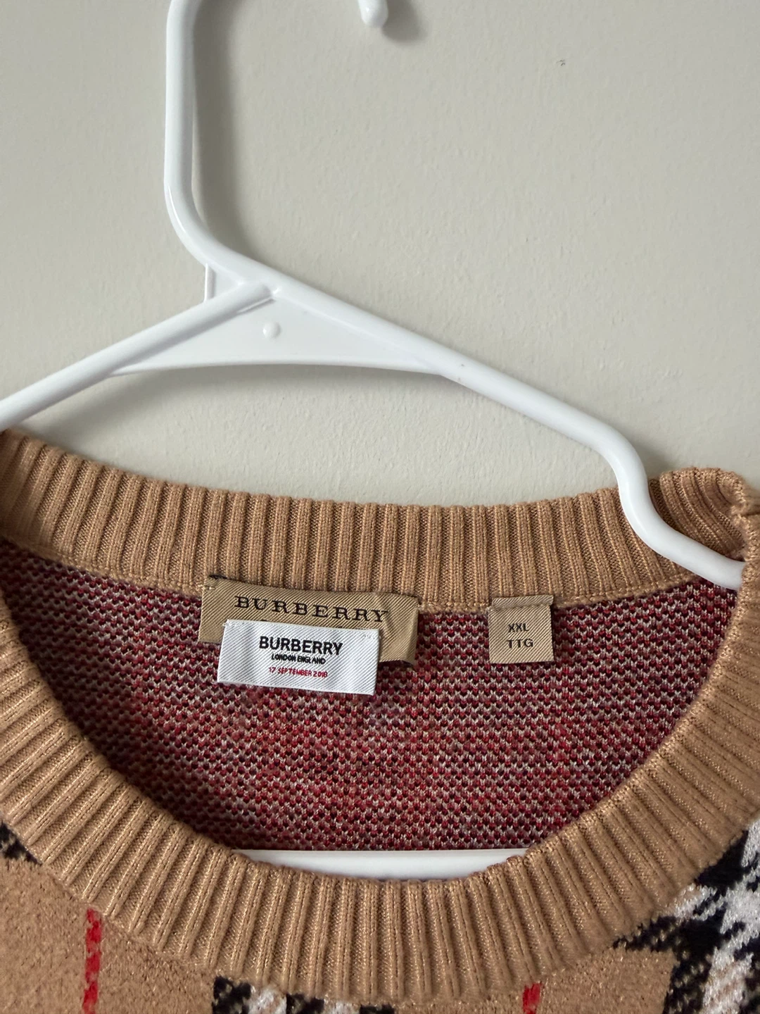 Burberry Check Crewneck Sweater - photo 2