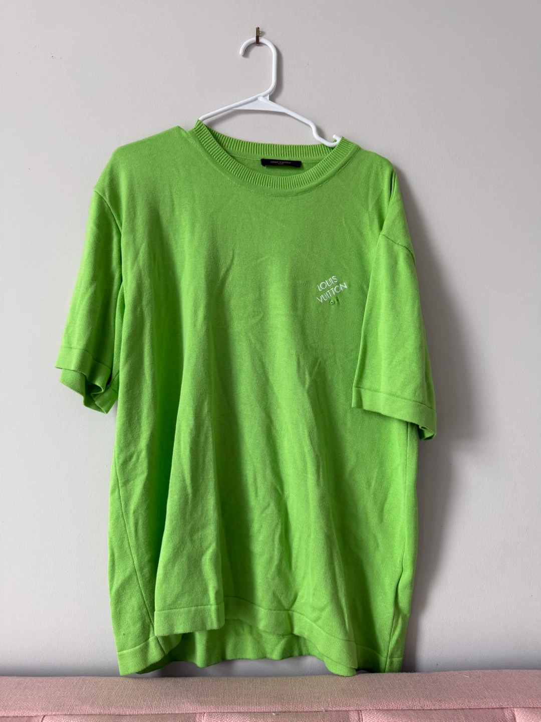 Louis Vuitton Neon Green Knit Tee