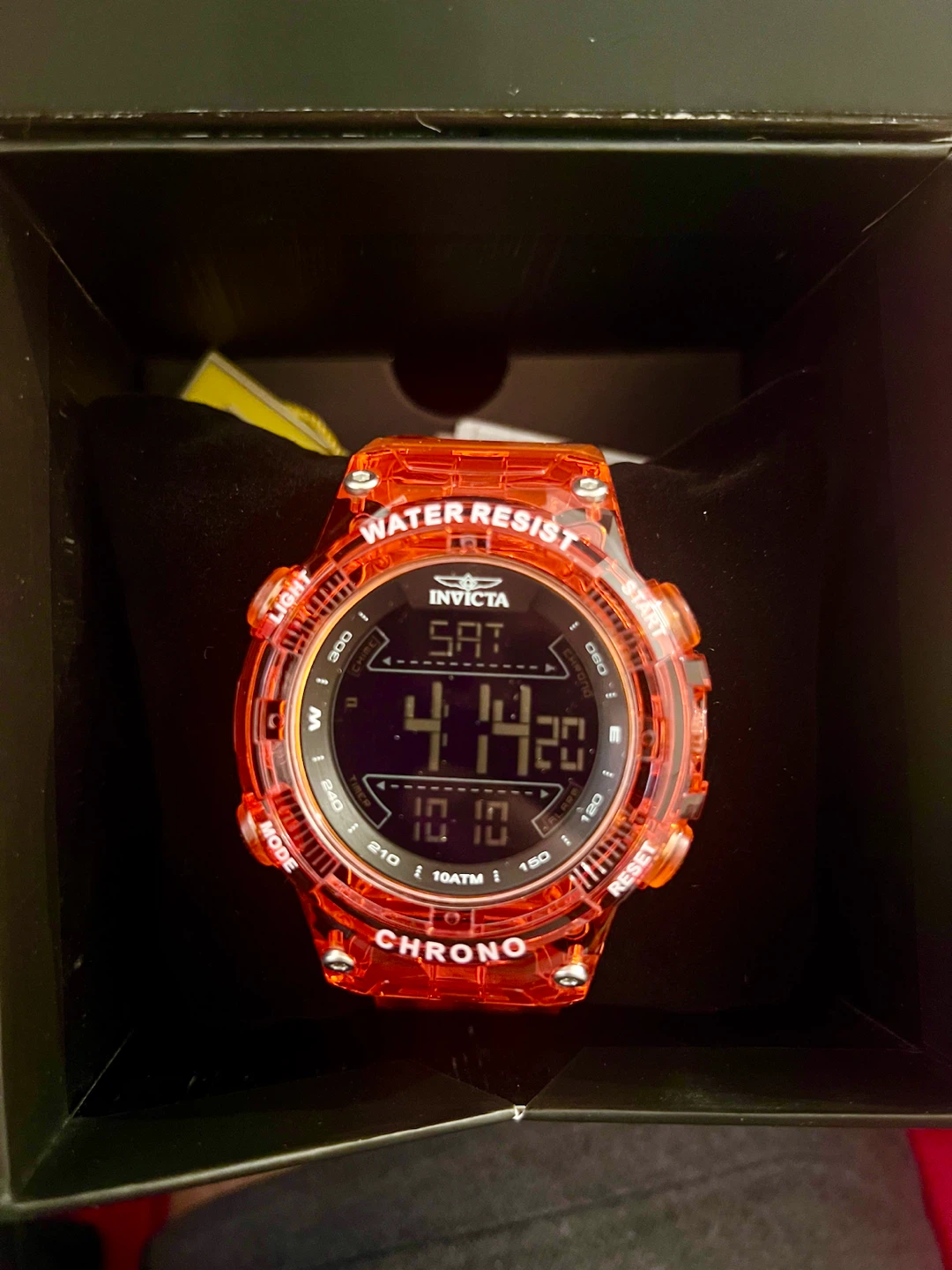 Invicta Racing Digital Chronograph Watch - Orange
