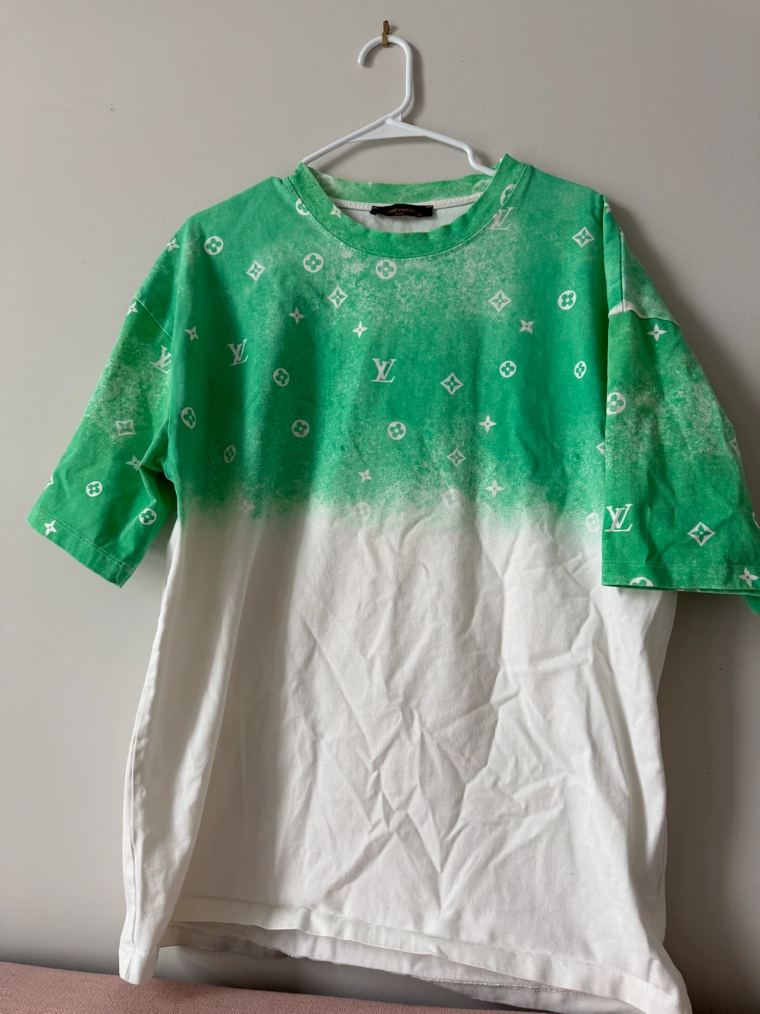 Louis Vuitton Green and White Monogram T-Shirt XXL