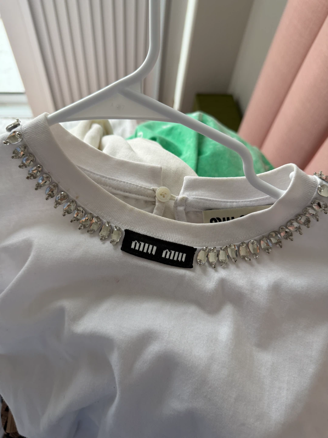 Miu Miu Long Sleeve Crystal Embellished Top - photo 5
