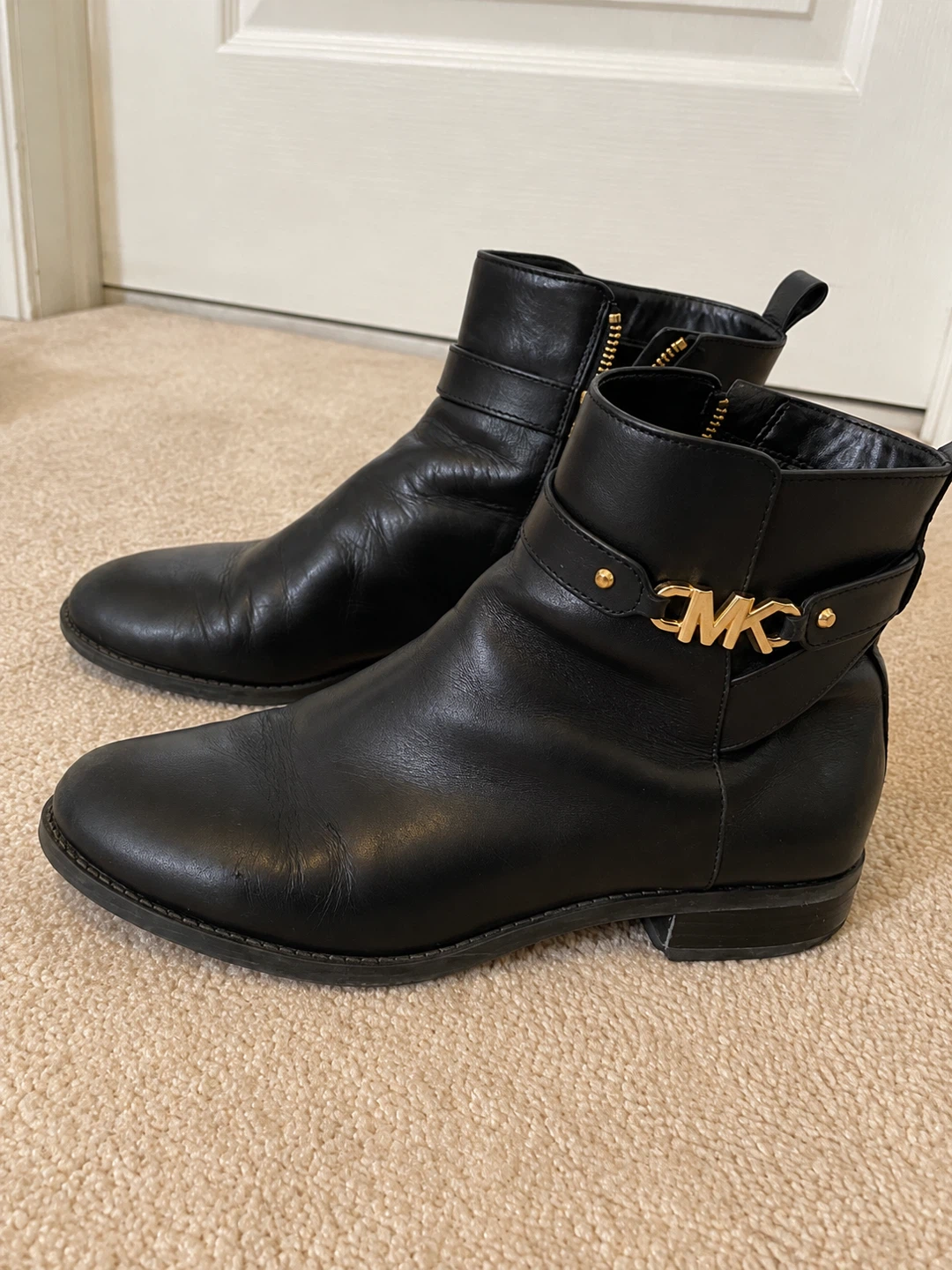 Michael Kors Black Leather Ankle Boots