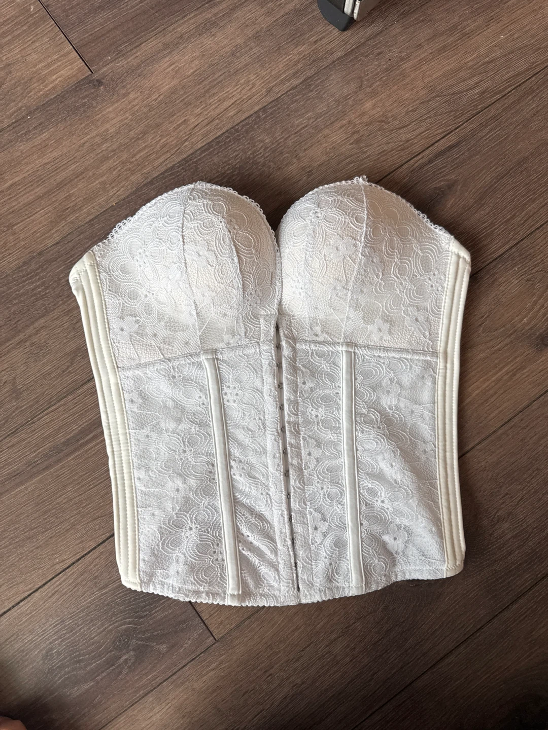 White lace corset top