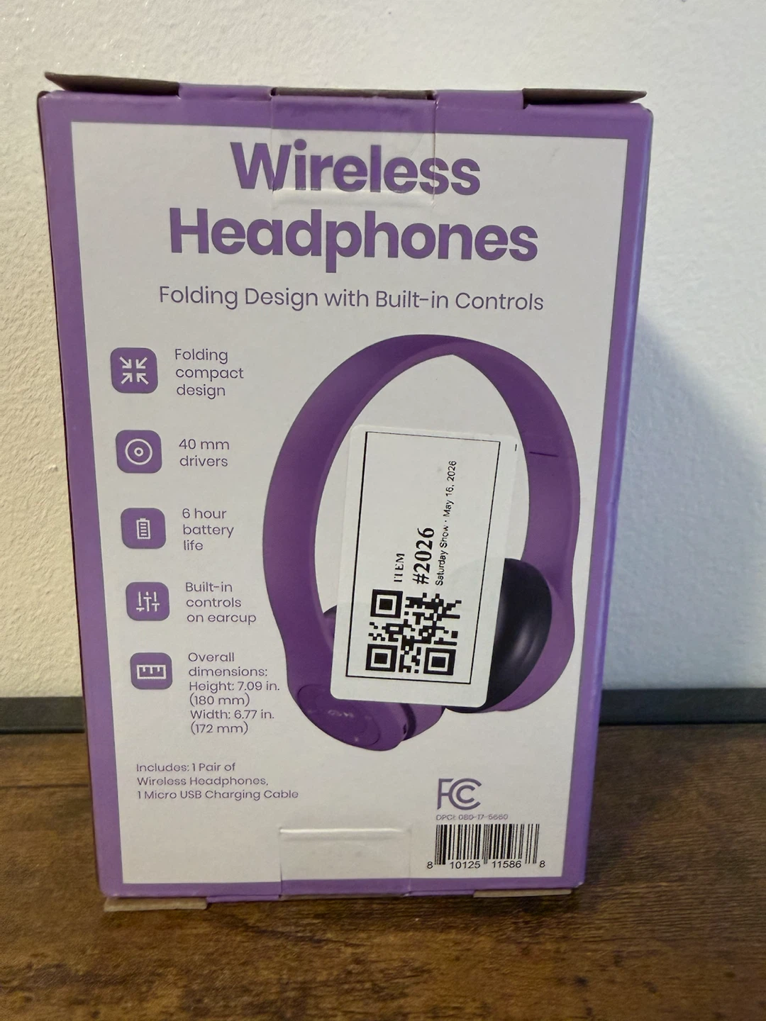 Purple Wireless Folding Headphones - photo 2
