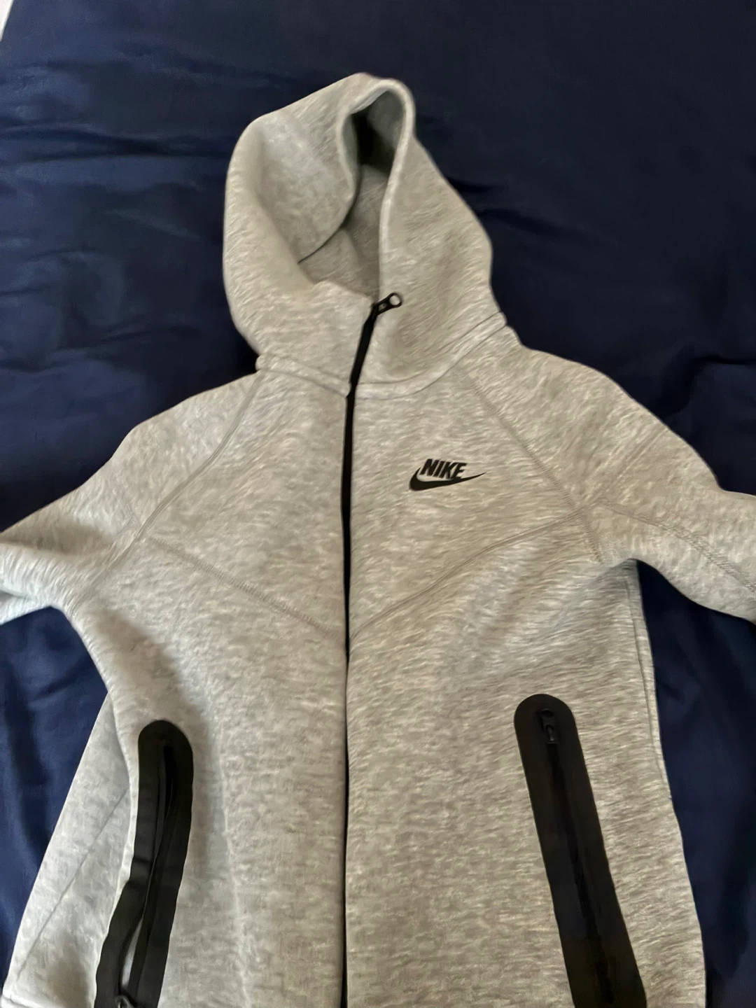 Kids Nike Tech Fleece Full-Zip Hoodie - Grey - photo 4