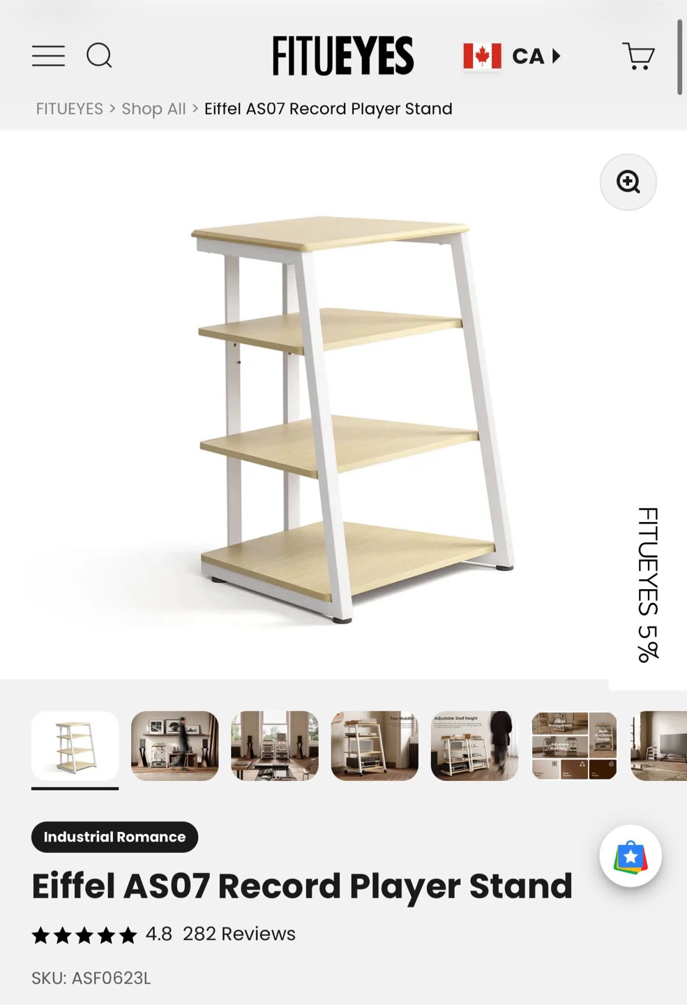 FITUEYES Eiffel AS07 Record Player Stand - photo 2