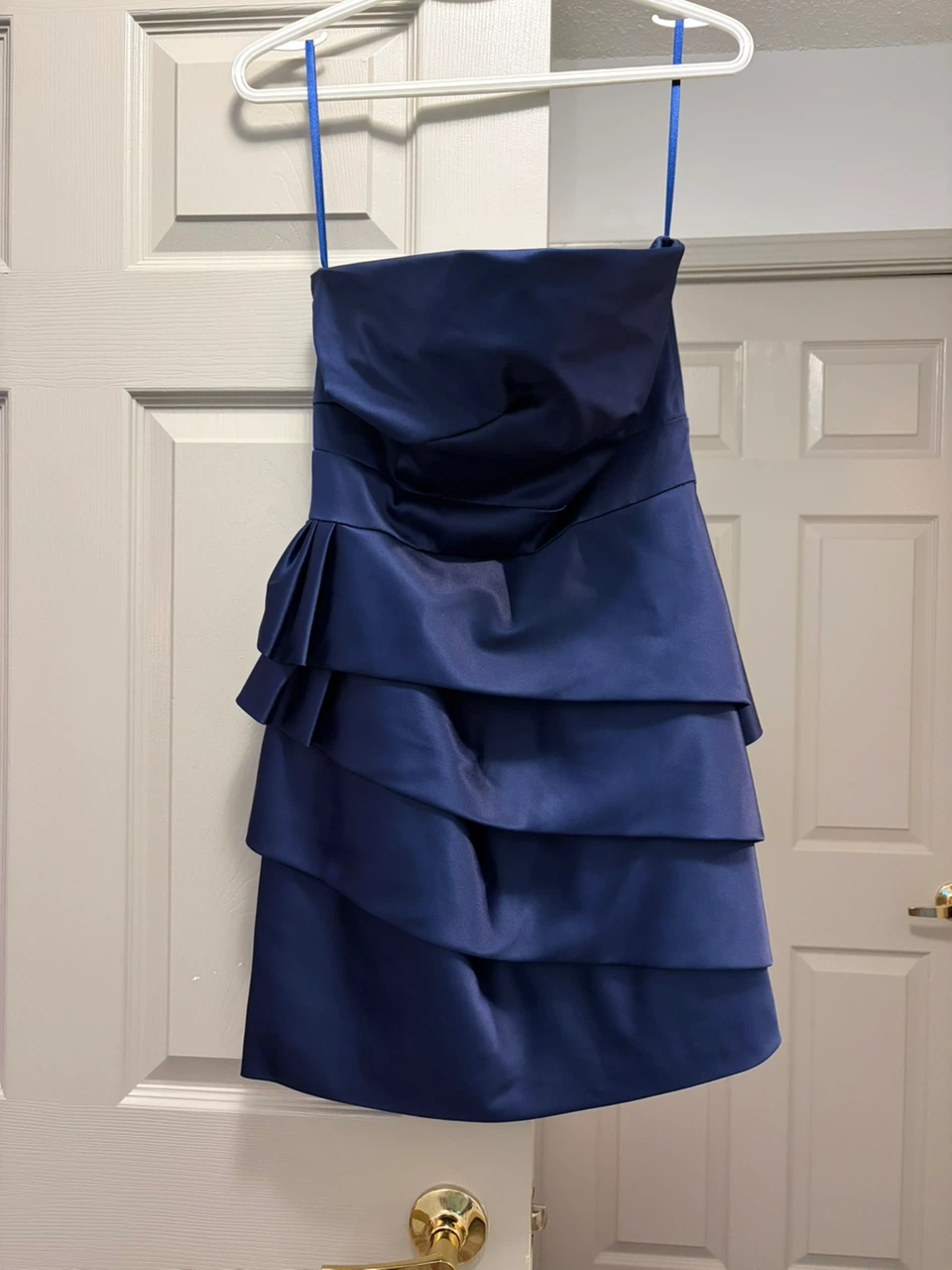 BCBGMAXAZRIA Navy Blue Strapless Dress