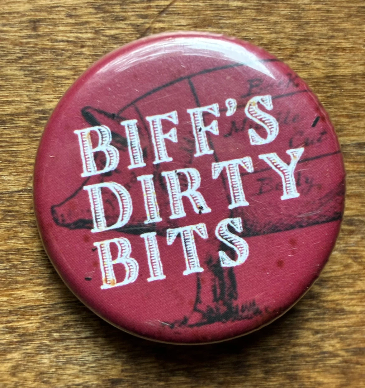 $4 BIFF'S DIRTY BITS – TORONTO PINBACK BUTTON local bar history