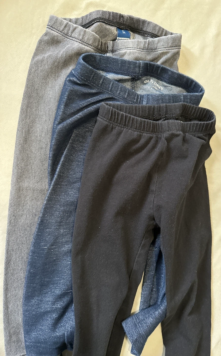 Old Navy Toddler Leggings, Size 2T, Set of 3