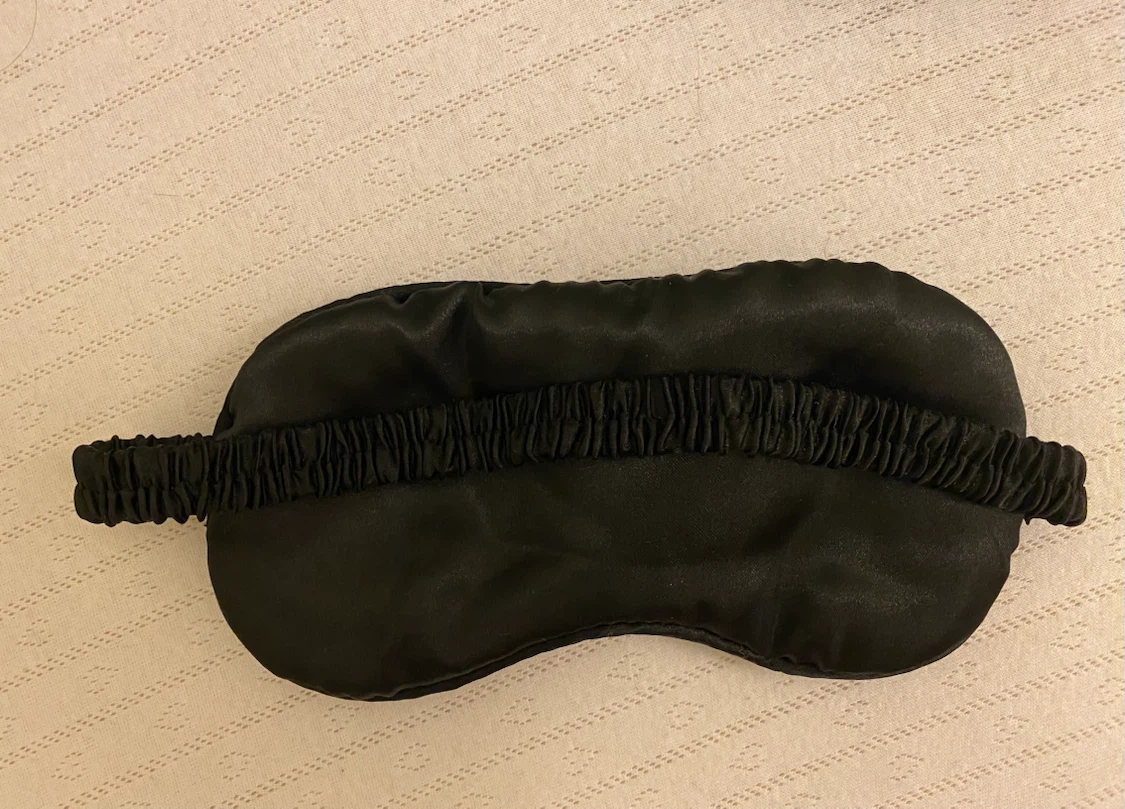 Black Silk Sleeping Eye Mask