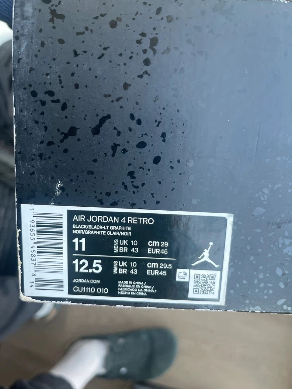 Black cat 4s size 11 used - photo 4