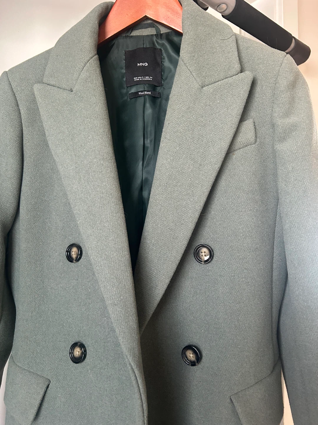 MNG Double-Breasted Wool Blend Coat - photo 2