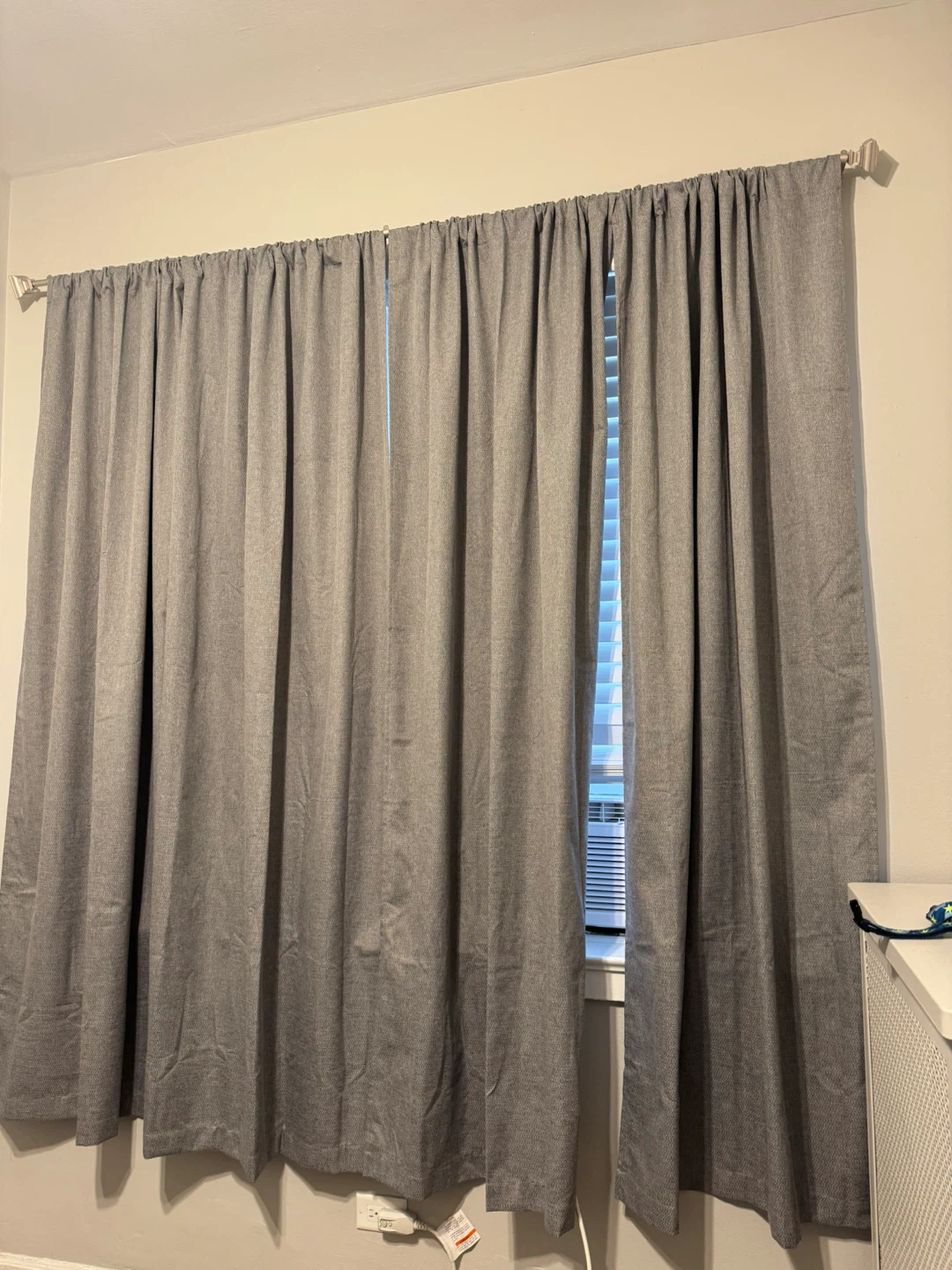 Set of Four Gray Curtains blackout - photo 2