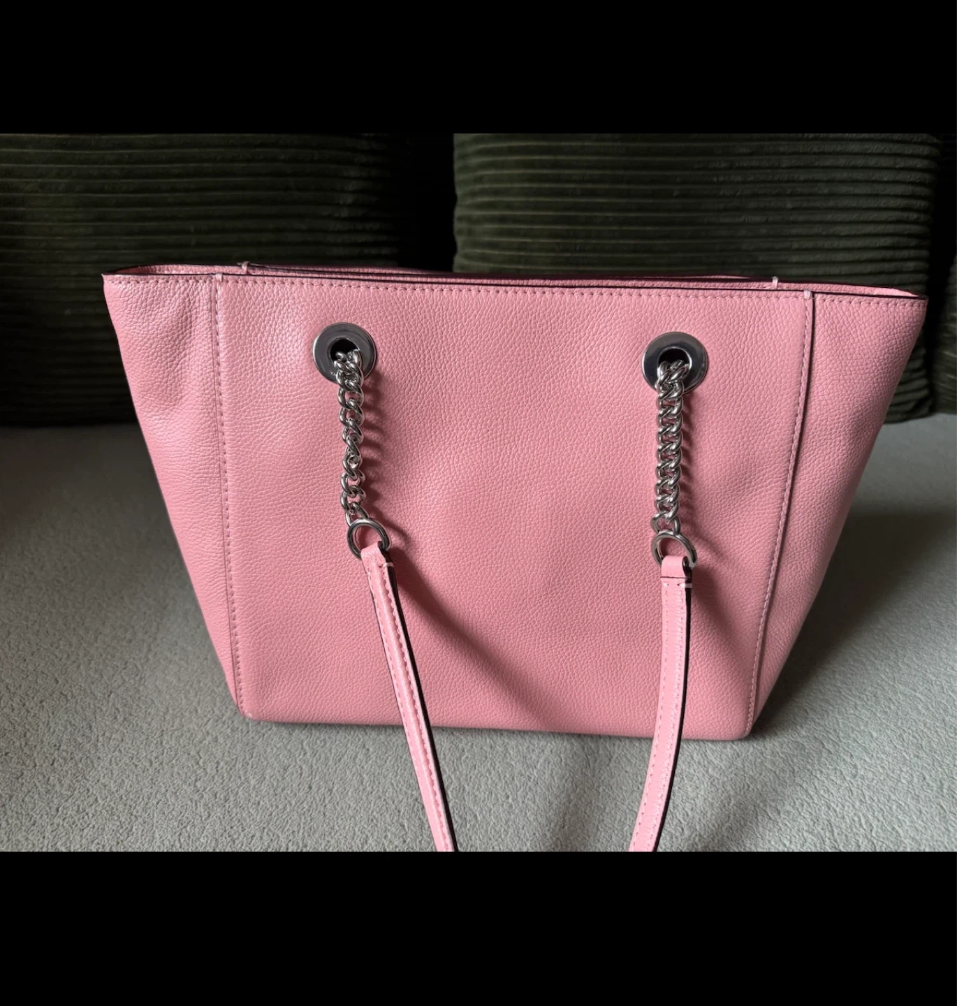 Pink Coach Leather Tote Bag - photo 2