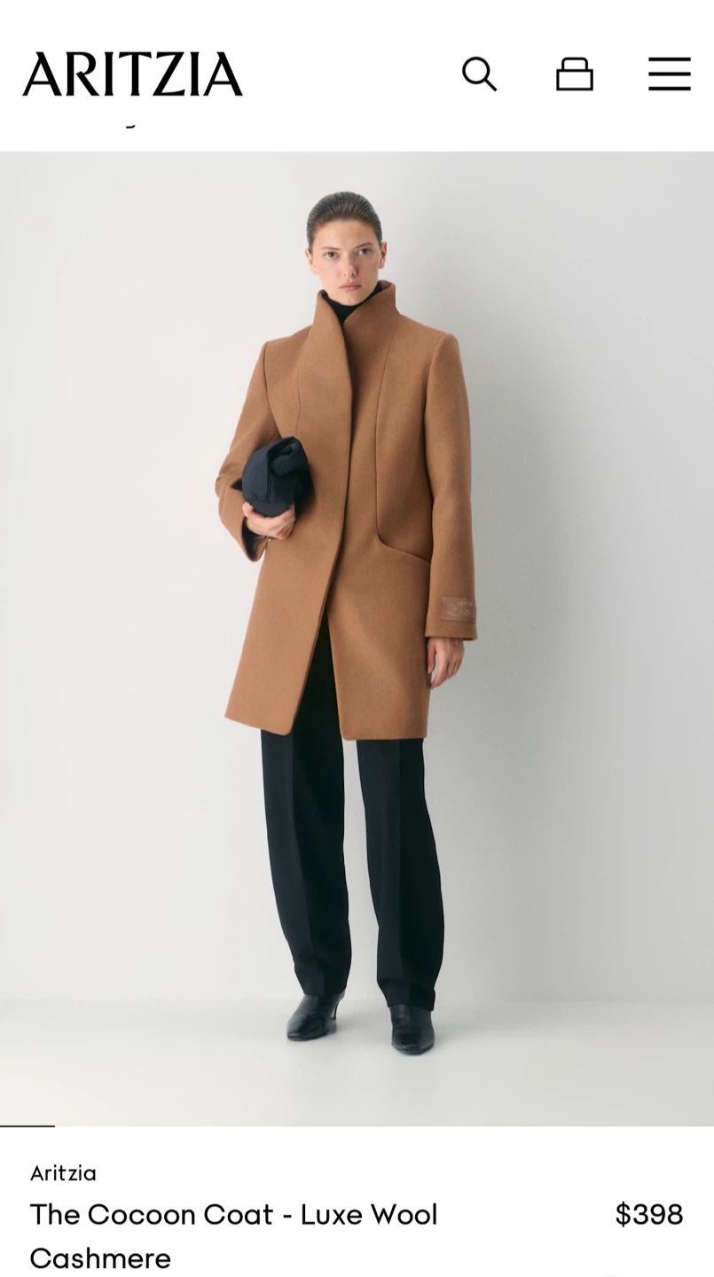 Aritzia Wilfred Cocoon Coat – Size XS - photo 4