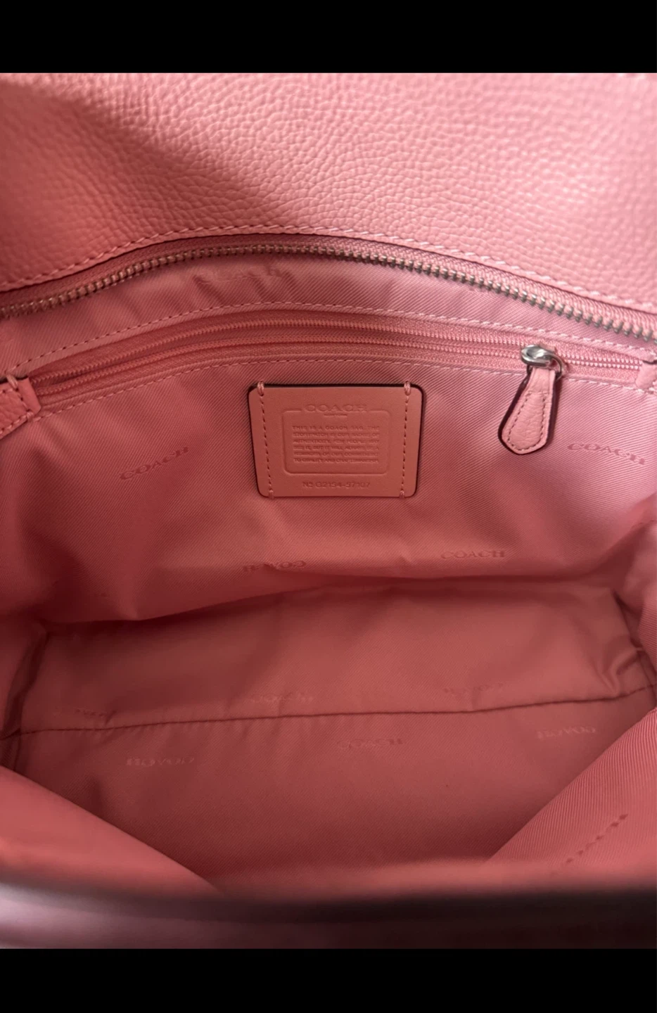 Pink Coach Leather Tote Bag - photo 3