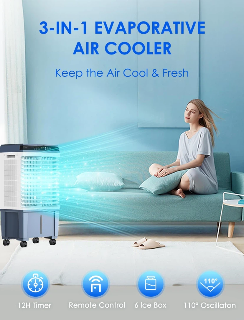 Air Choice 20L Evaporative Air Cooler with 6 Ice Packs - photo 3
