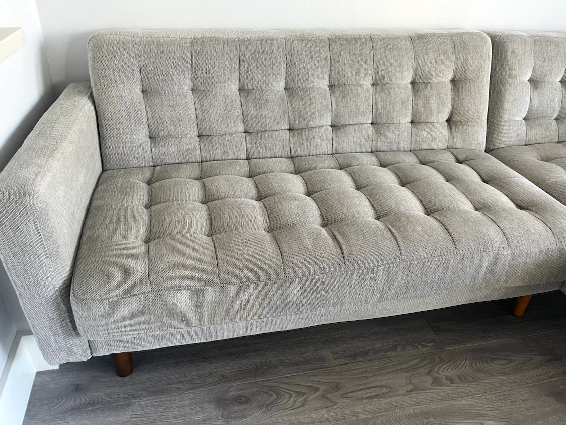 L-Shaped Gray Couch - photo 2