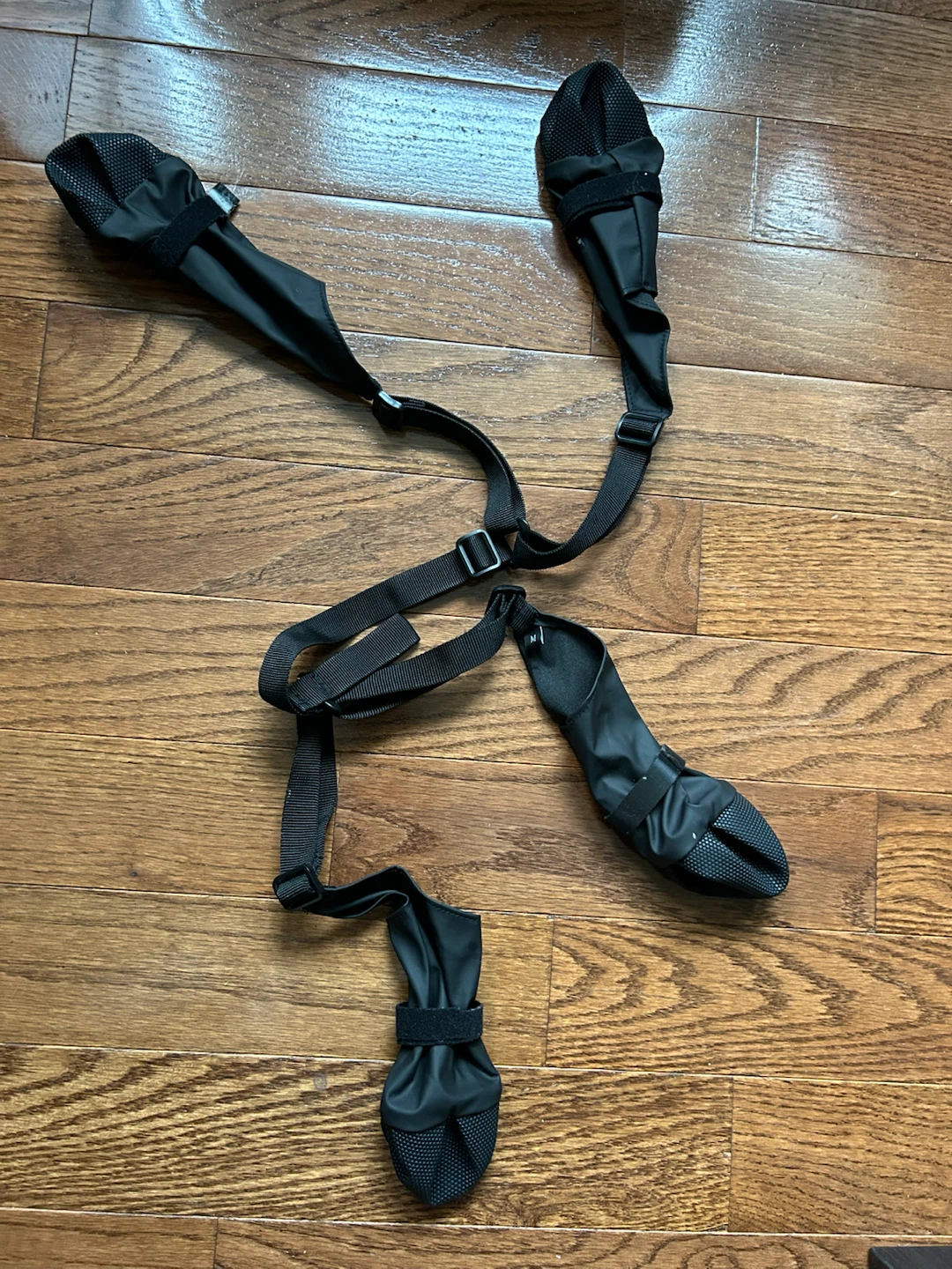 Dog Paw Leggings Suspenders Black