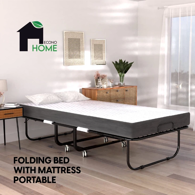 EconoHome Folding Bed with Mattress  Cot Size Frame - photo 3