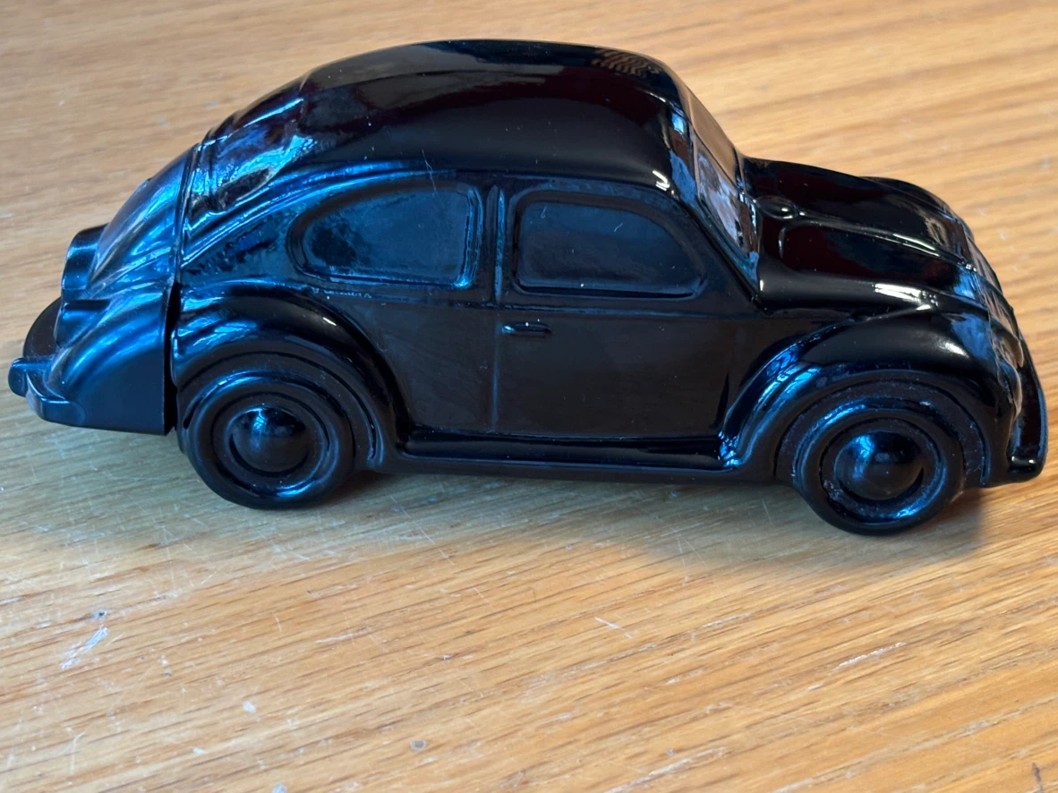 Vintage Avon Black Glass VW Bug Car Decanter - photo 3