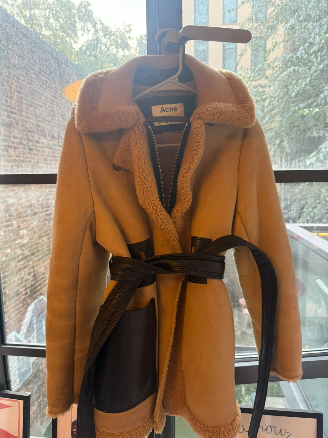 Acne Studios Shearling Coat in medium size