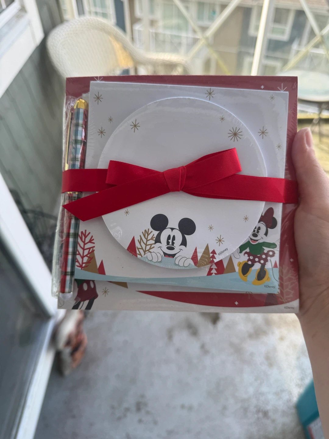 Disney Mickey and Minnie Christmas Stationery Set