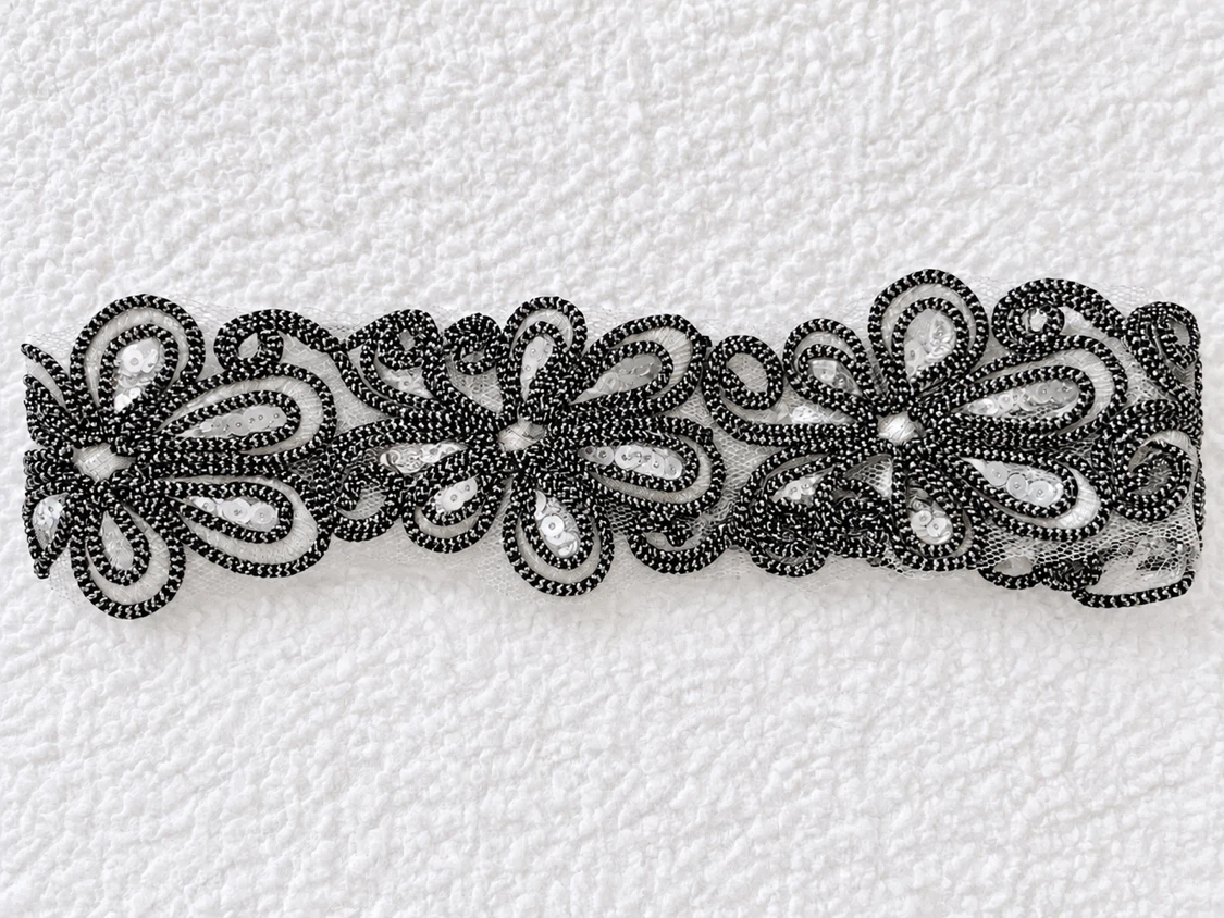 Black and silver headband