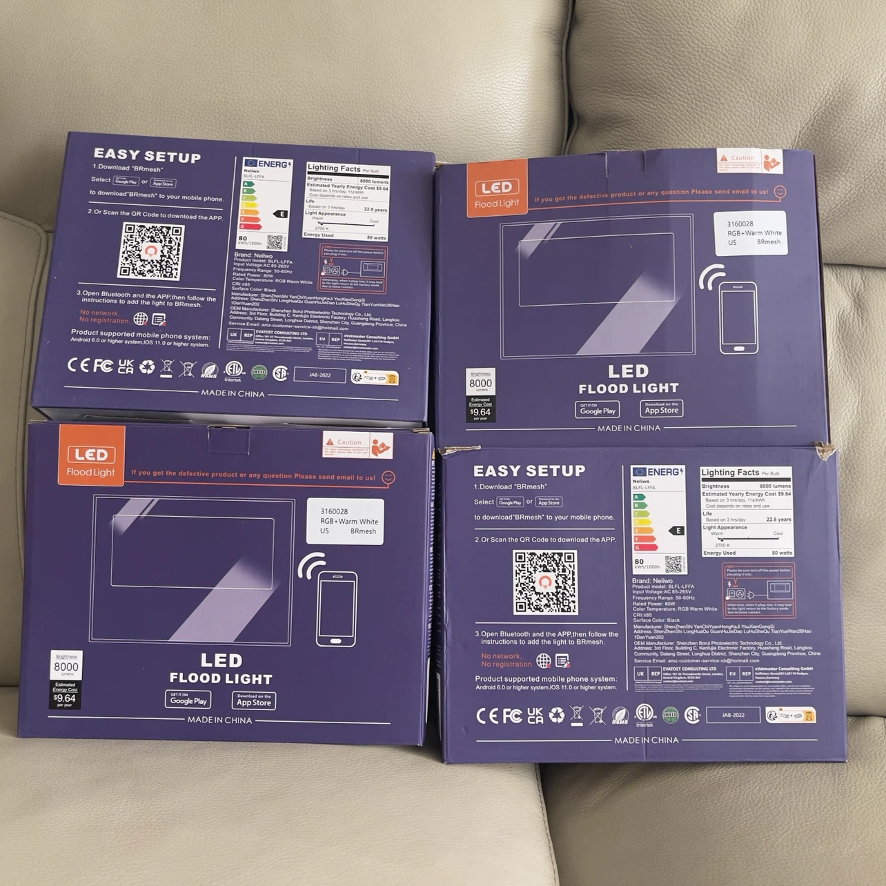 Neliwo LED Smart Flood Lights 4-Pack - photo 4