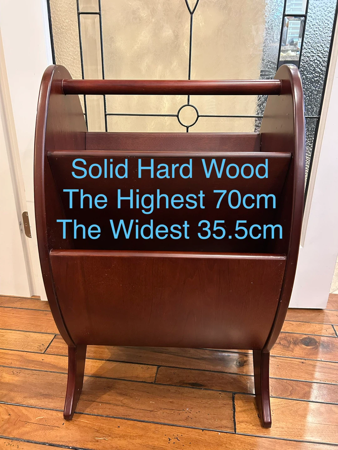 Solid Hardwood Fish-Shaped Magazine Rack