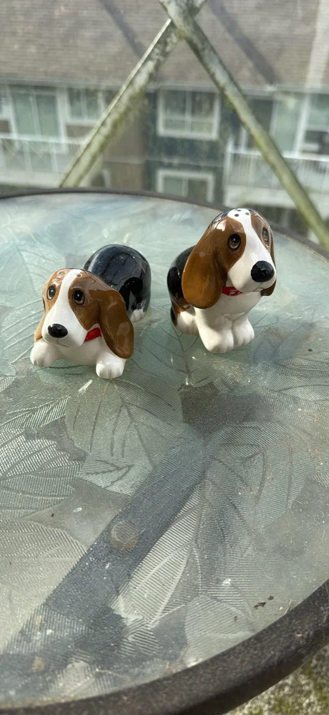 Basset Hound Salt and Pepper Shakers